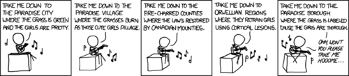 Variations on the Guns N Roses song &ldquo;Paradise City&rdquo; are made here by using different rhyme combinations.